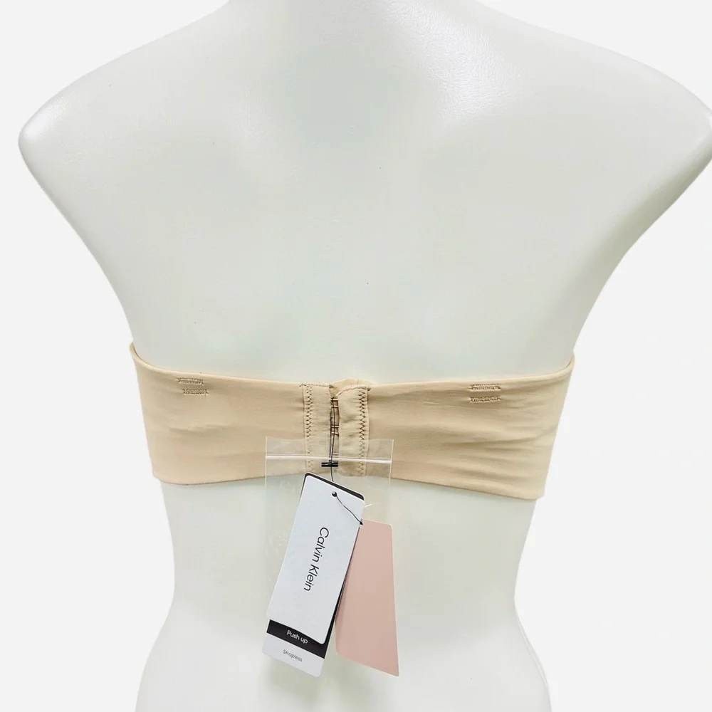 Calvin Klein Perfectly Fit Strapless Convertible Push-Up Bra Beige Size 34D